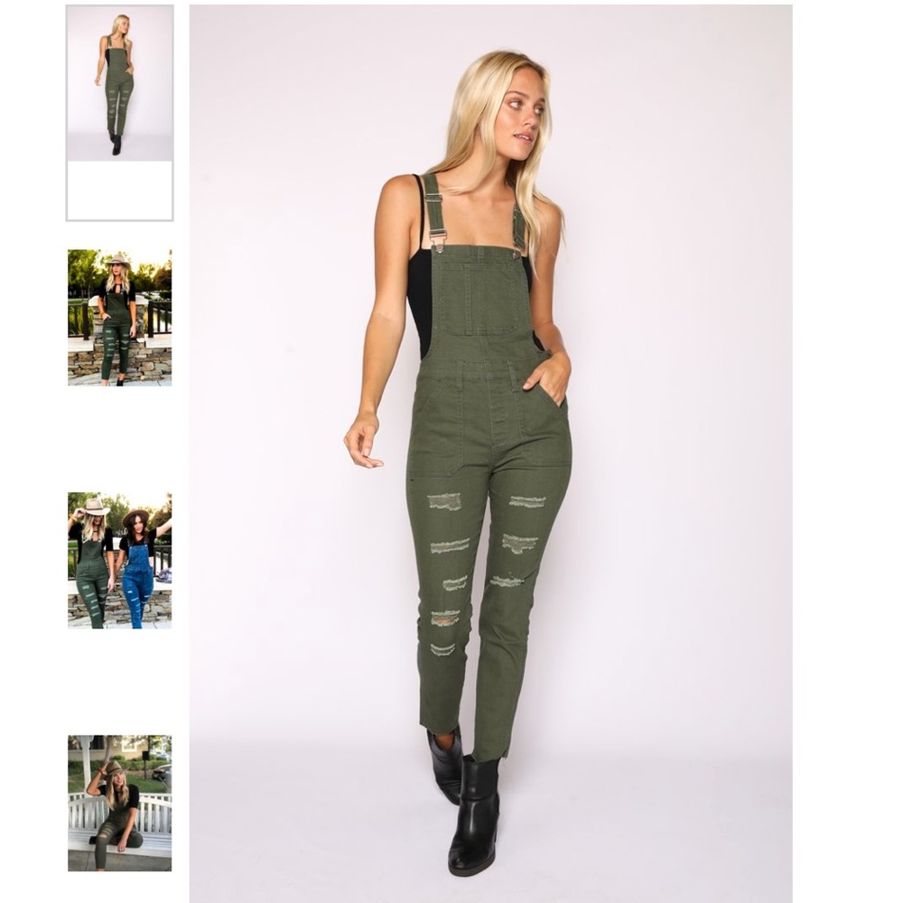 Army green overalls
